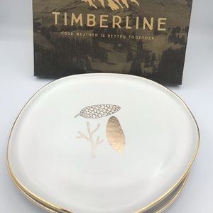 Set of two Pine Cone Plates by Timberline